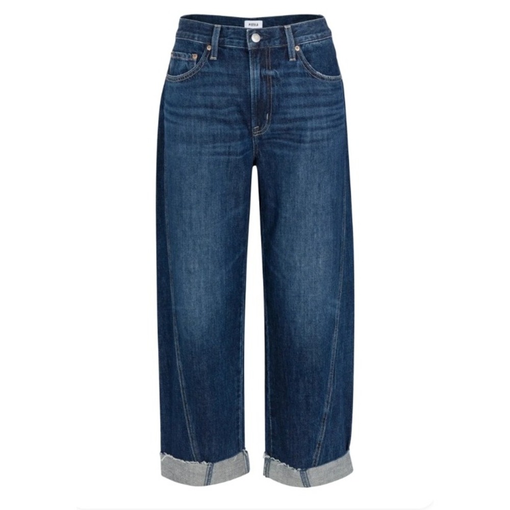 Pistola Kasey Cuffed Relaxed Tapered Jeans Bowed Leg Mid Rise Cultivate Size 25